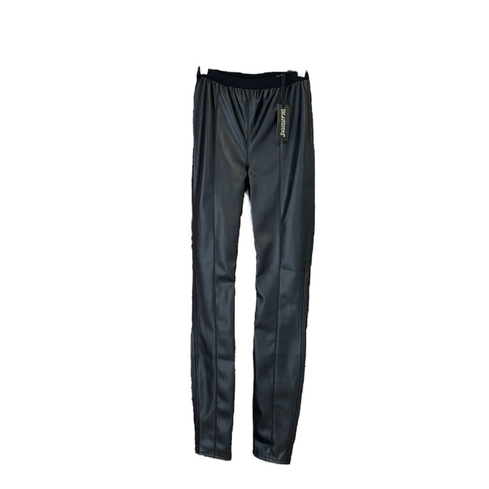 Blank NYC Pants NWT Faux Leather Night Walks Pants Black Size 24